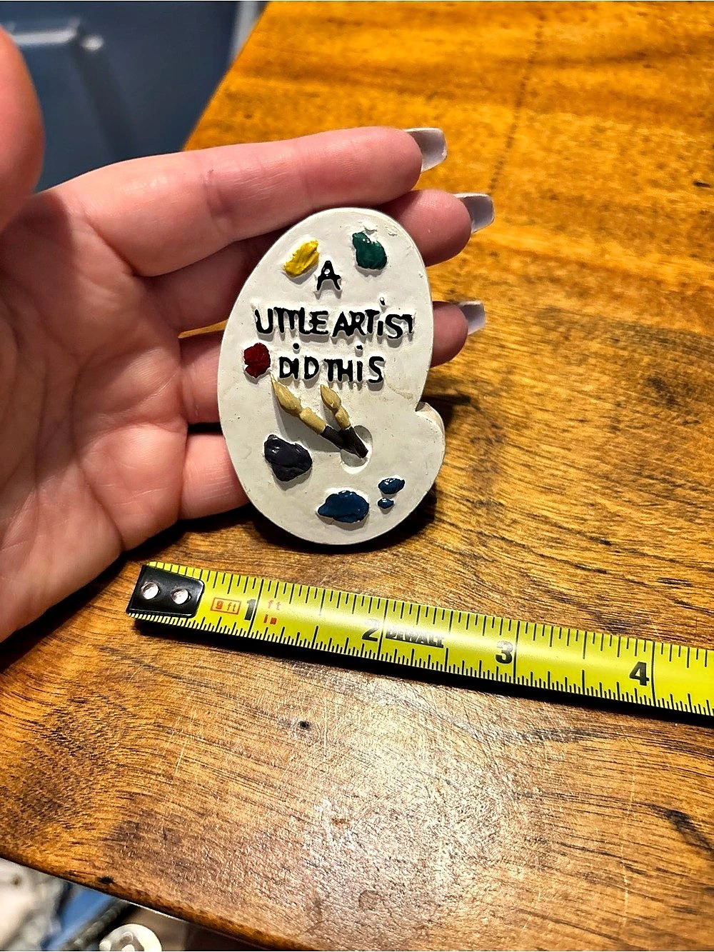 A Little Artist Did This Hand-Painted Palette Magnet Vintage Cute Classic